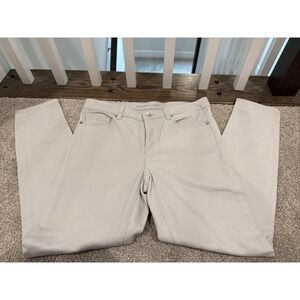 Michael Kors Women's Gray Denim Jeans Logo Accent 5-Pocket Light Wash Size 6